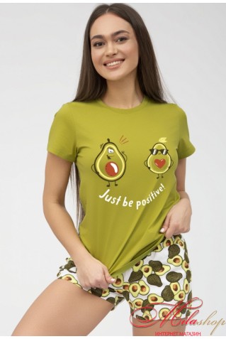 Хлопковая пижама с шортиками Роксана 1179